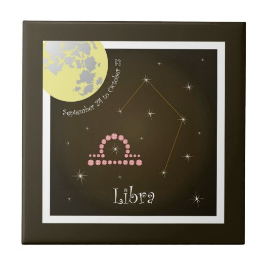 Libra September 24 to October 23 Fotofliese タイル (正面)