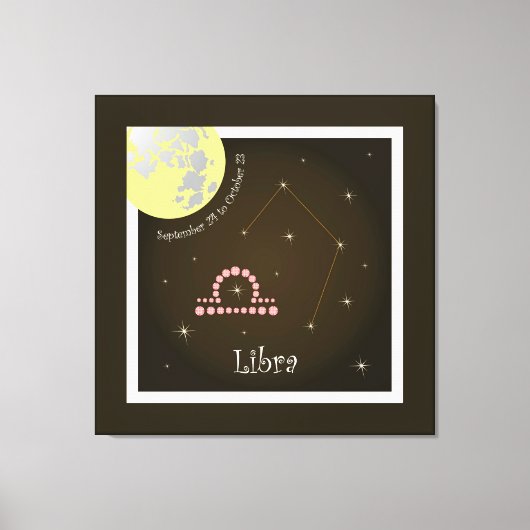 Libra September 24 to October 23 Leinwand キャンバスプリント (正面)
