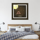 Libra September 24 to October 23 Leinwand キャンバスプリント (インサイチュ (寝室))