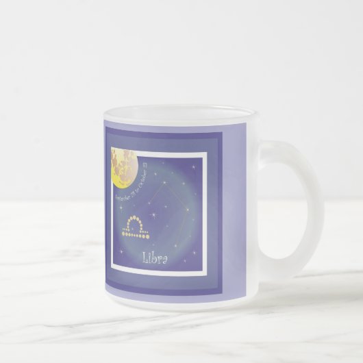 Libra September 24 to October 23 Tasse フロストグラスマグカップ (右)