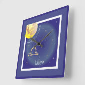 Libra September 24 to October 23 Uhr スクエア壁時計 (傾斜)