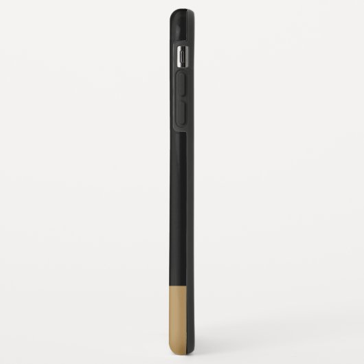 Libra The Scalesまたはバランスの(占星術の)十二宮図の黒の金ゴールド Case-Mate iPhoneケース (裏面/左)