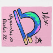 Libra Throw blanket フリースブランケット (正面(横))