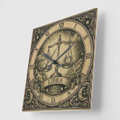 Libra Vintage Zodiac Wall Clock スクエア壁時計 (傾斜)