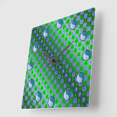 Libra & Water Goat スクエア壁時計 (傾斜)