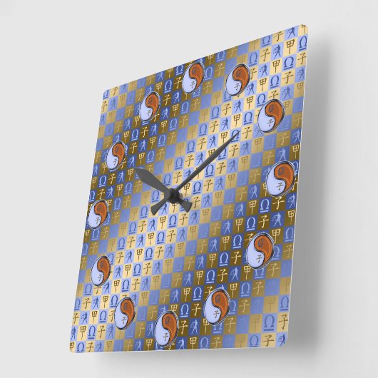 Libra & Wood Rat スクエア壁時計 (傾斜)