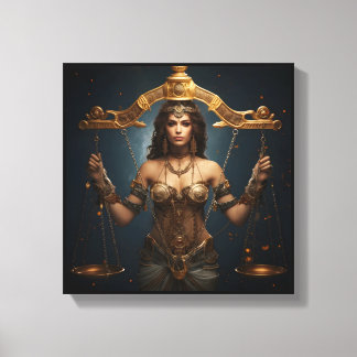 Libra Zodiac Art Canvas – Mechanica Astral キャンバスプリント