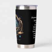 Libra Zodiac Art for September 23–October 22 保温保冷タンブラー (左面)