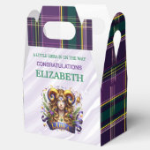 Libra Zodiac Baby Shower 4"w x 2.5"l x 5"h フェイバーボックス (オープン)