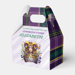 Libra Zodiac Baby Shower 4"w x 2.5"l x 5"h フェイバーボックス