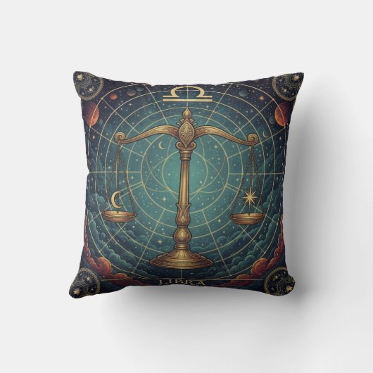 Libra Zodiac Celestial クッション (裏面)
