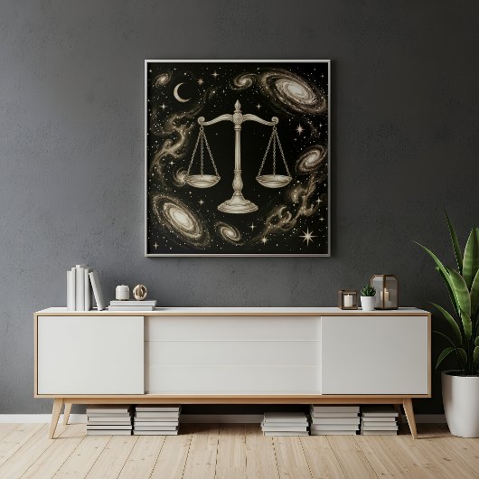 Libra Zodiac Celestial Astrology ポスター