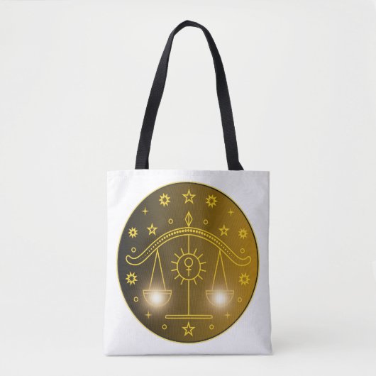 Libra Zodiac Emblem | Minimal Celestial Symbol トートバッグ (正面)