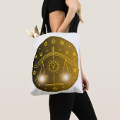 Libra Zodiac Emblem | Minimal Celestial Symbol トートバッグ (クローズアップ)