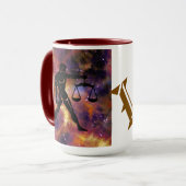 Libra Zodiac Galaxy Balance Design – Astrology Hor マグカップ (正面左)