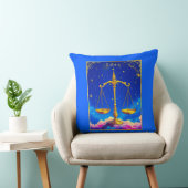 Libra Zodiac Scales in a Star-Filled Sky クッション (椅子)