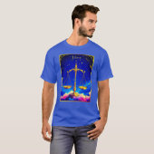 Libra Zodiac Scales in a Star-Filled Sky Tシャツ (正面フル)