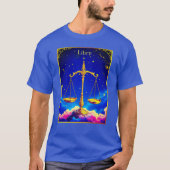 Libra Zodiac Scales in a Star-Filled Sky Tシャツ (正面)