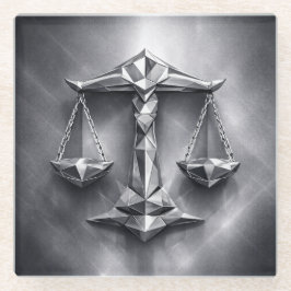 libra zodiac sign ガラスコースター