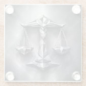 libra zodiac sign ガラスコースター (裏面)