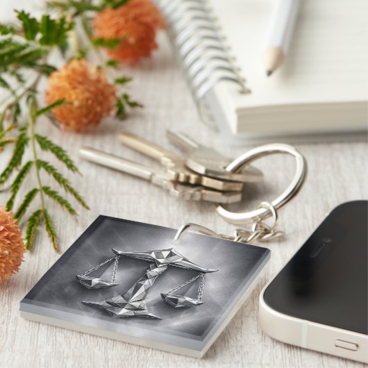 libra zodiac sign キーホルダー (正面右)