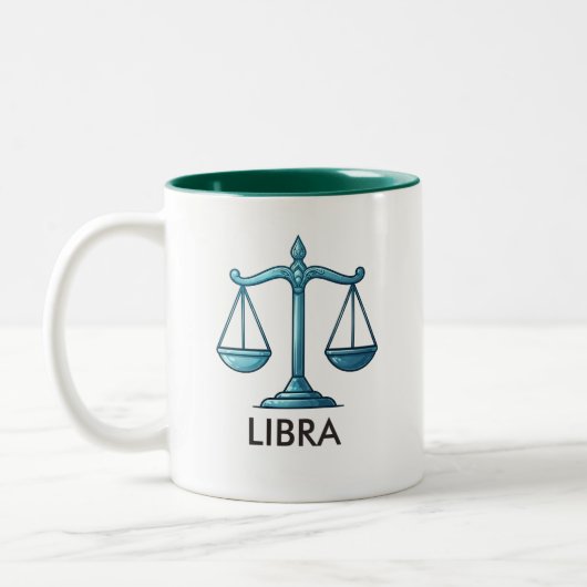  Libra Zodiac Sign Astrology Birthday Coffee Mug ツートーンマグカップ (左)