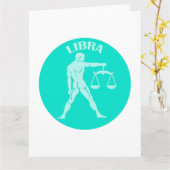 Libra, Zodiac Sign, Horoscope, Astrology カード (黄色い花)