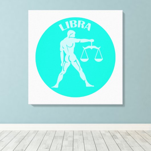 Libra, Zodiac Sign, Horoscope, Astrology キャンバスプリント (インサイチュ (ウッドフロア))