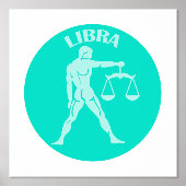 Libra, Zodiac Sign, Horoscope, Astrology 箔ポスター (正面)