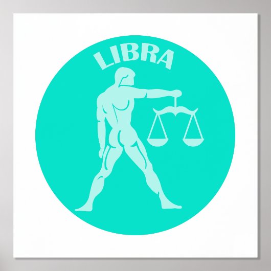 Libra, Zodiac Sign, Horoscope, Astrology 箔ポスター (正面)