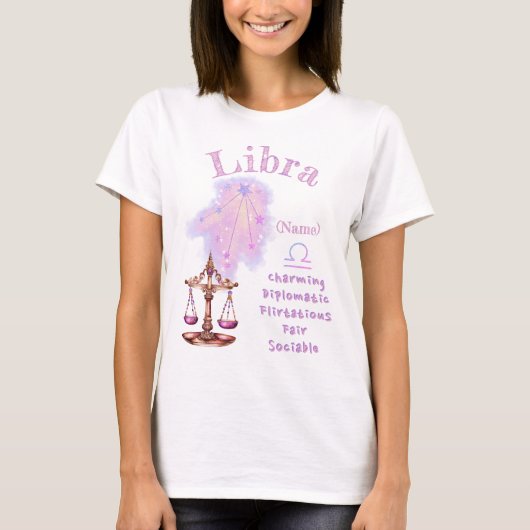 Libra Zodiac Sign T-Shirt *1 Tシャツ (正面)