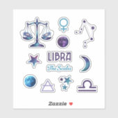 Libra Zodiac Sticker Collection シール (シート)