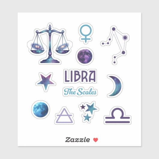 Libra Zodiac Sticker Collection シール (シート)
