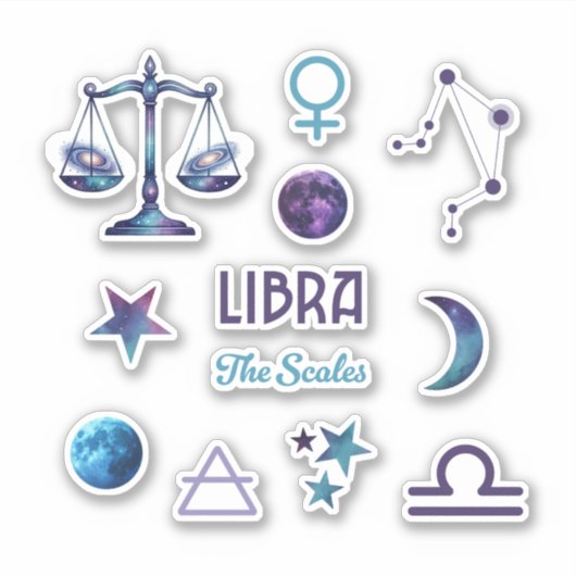 Libra Zodiac Sticker Collection シール (正面)
