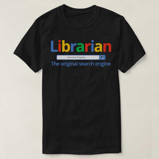 Librarianオリジナル検索エンジンライブラリ Tシャツ (デザイン正面)