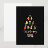 Librarian Book Lover Books Christmas Tree Merry Bo 招待状 (正面/裏面)