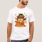 『Librarian Book Lover Reader Turkey おもしろい Thanksgi Tシャツ (正面)
