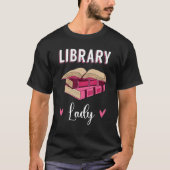 Librarian Book Reader Bibliothecary Bookworm Libra Tシャツ (正面)