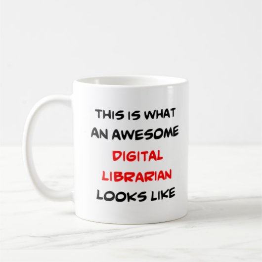librarian digital 素晴らし, コーヒーマグカップ (左)