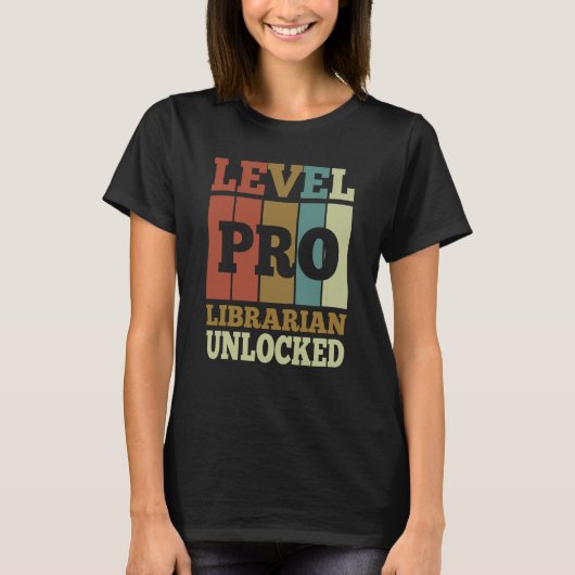 Librarian Proアンロックヴィンテージスタイル ユニーク Tシャツ (正面)