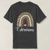 Librarian Rainbow Boho Leopard Library Book Lover  Tシャツ (デザイン正面)