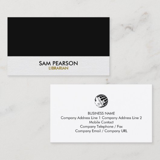 Librarian Simple 名刺 (正面/裏面)