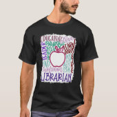 Librarian Teacher In Typography Teacher Back 2 Sch Tシャツ (正面)