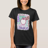 Librarian Teacher In Typography Teacher Back 2 Sch Tシャツ (正面)
