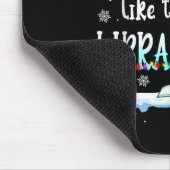 Librarian There's Snow Place Like The Library Chri マウスパッド (コーナー)