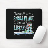 Librarian There's Snow Place Like The Library Chri マウスパッド (マウス)