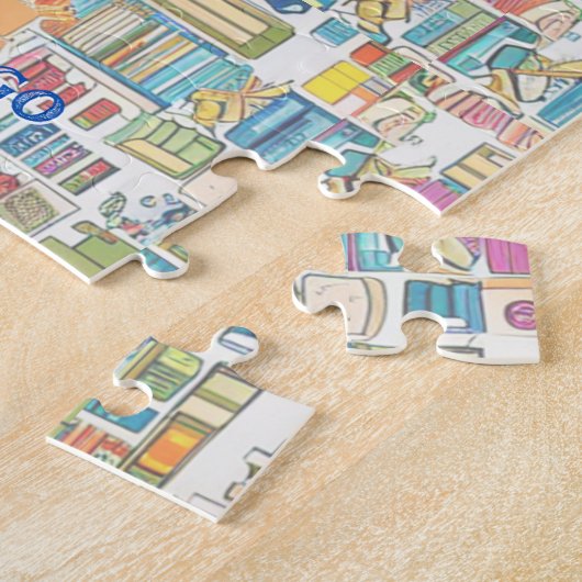 Library 2パズルへ ジグソーパズル (側面)