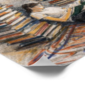 Library art | book stack | reader gift ポスター (角)