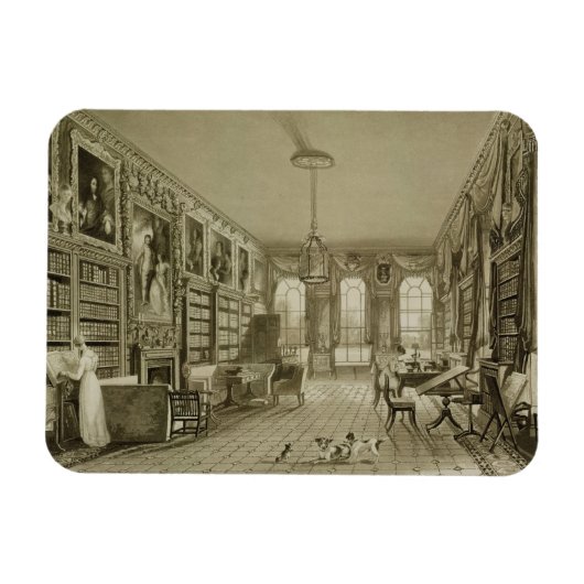 Library as Siting Room, Cassiobury Park, c.1815, マグネット (横)