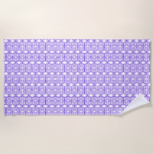 Library Book Pattern  ビーチタオル (正面)